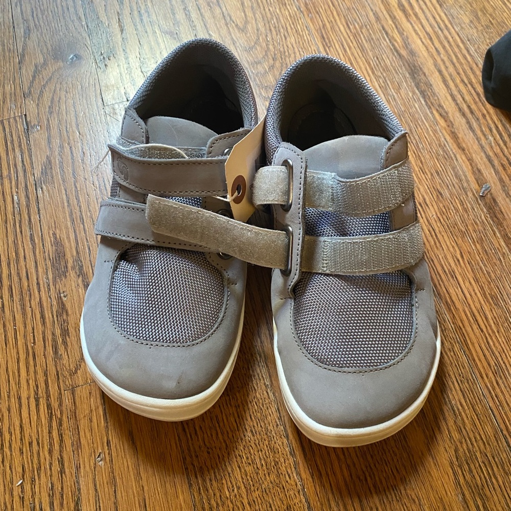 Kids Gray Velcro Sneakers